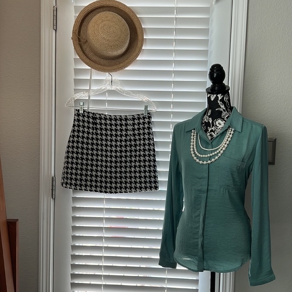 TWEED houndstooth miniskirt - Picture 3 of 12